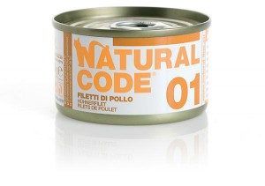 NATURAL CODE 01 FILETTI DI POLLO GR 85 PER GATTO