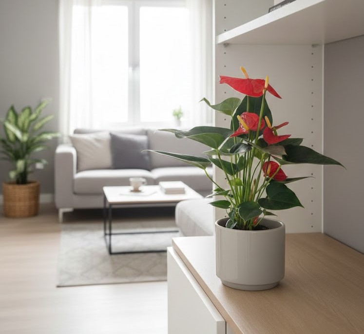 Anthurium Rosso su vaso cm 12 - immagine 4