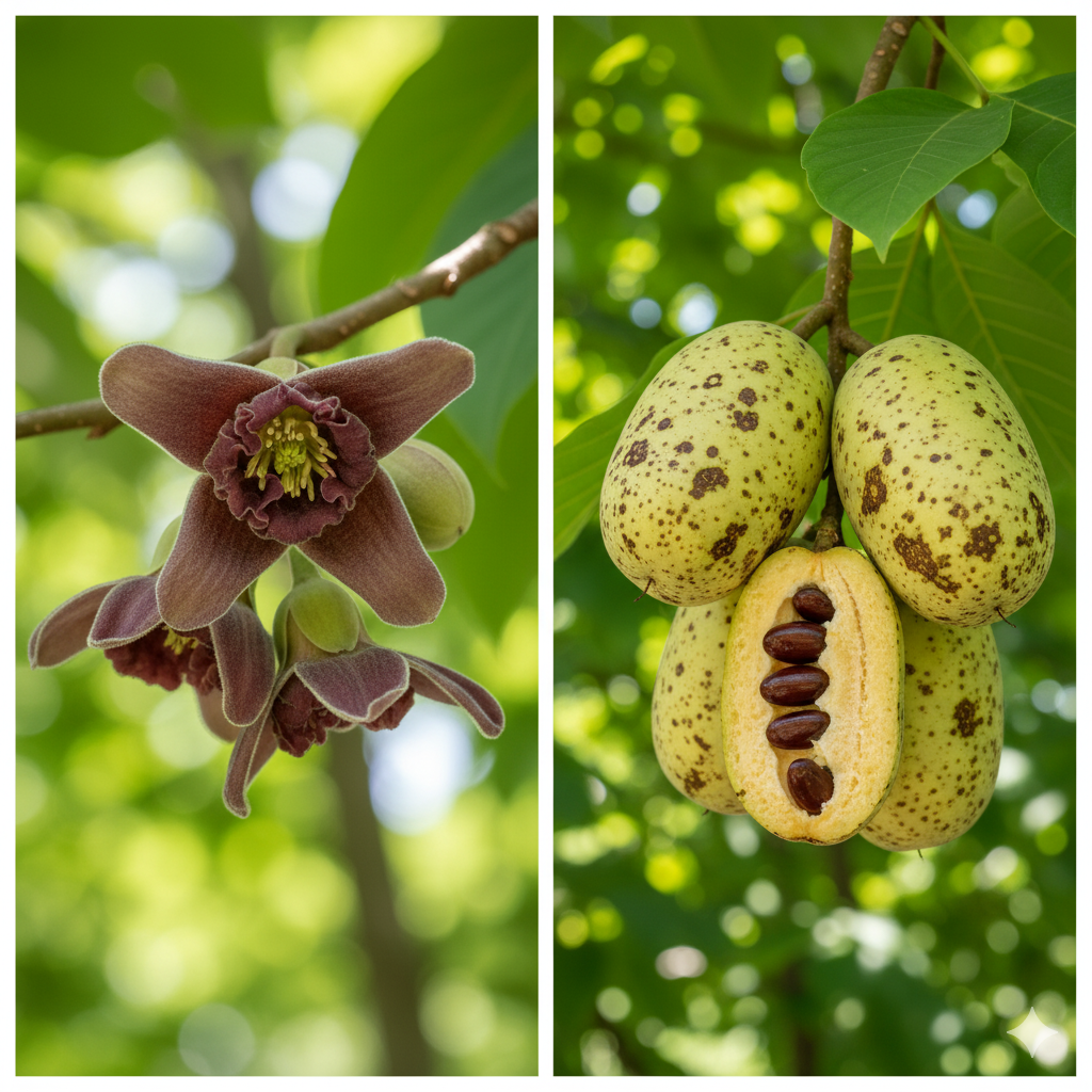 ASIMINA TRILOBA "Banano di Montagna" su vaso alto da cm 19 h 50 cm AUTOFERTILE - immagine 6