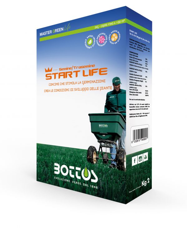 BOTTOS START LIFE 10-15-10 + MICROELEMENTI FERTILIZZANTE KG 2 MASTER GREEN LIFE